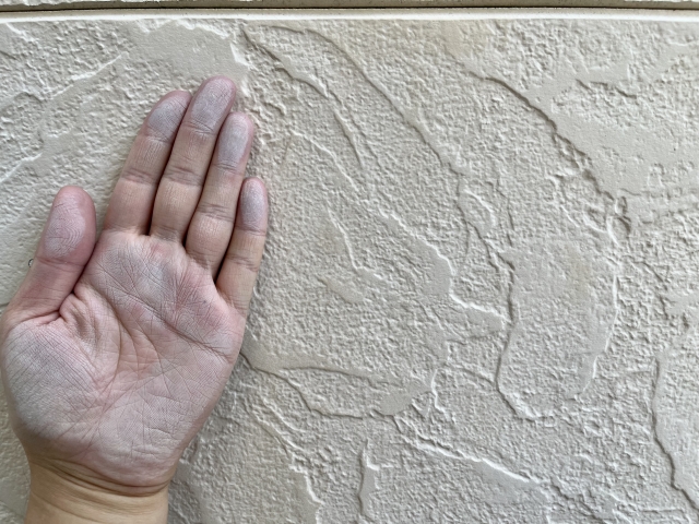 広島　外壁塗装　塗膜剥がれ　チョーキング現象