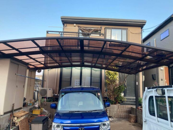 広島市安佐南区　Y様邸　カーポートポリカ交換