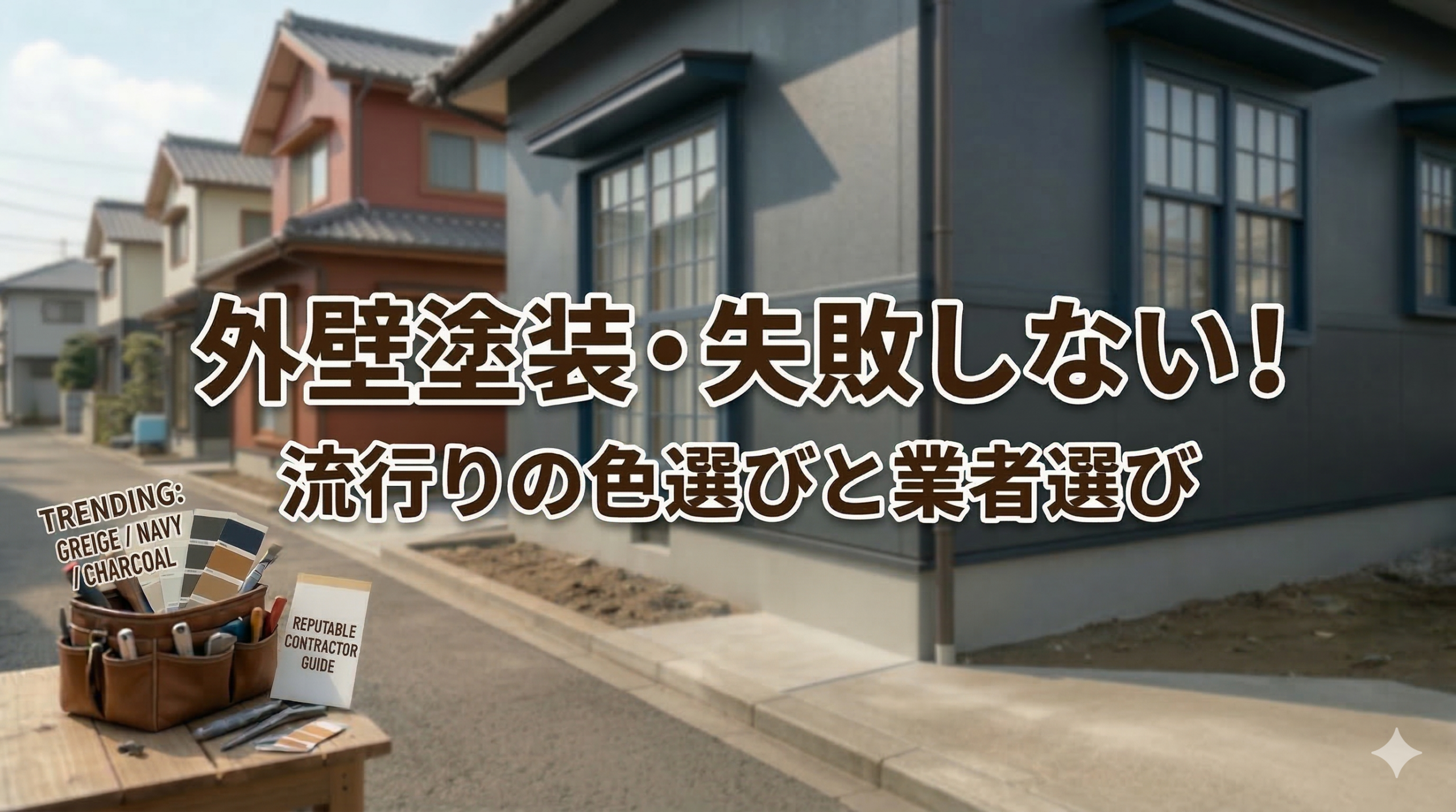 外壁塗装の流行りの色は?失敗しない色選びと業者選び