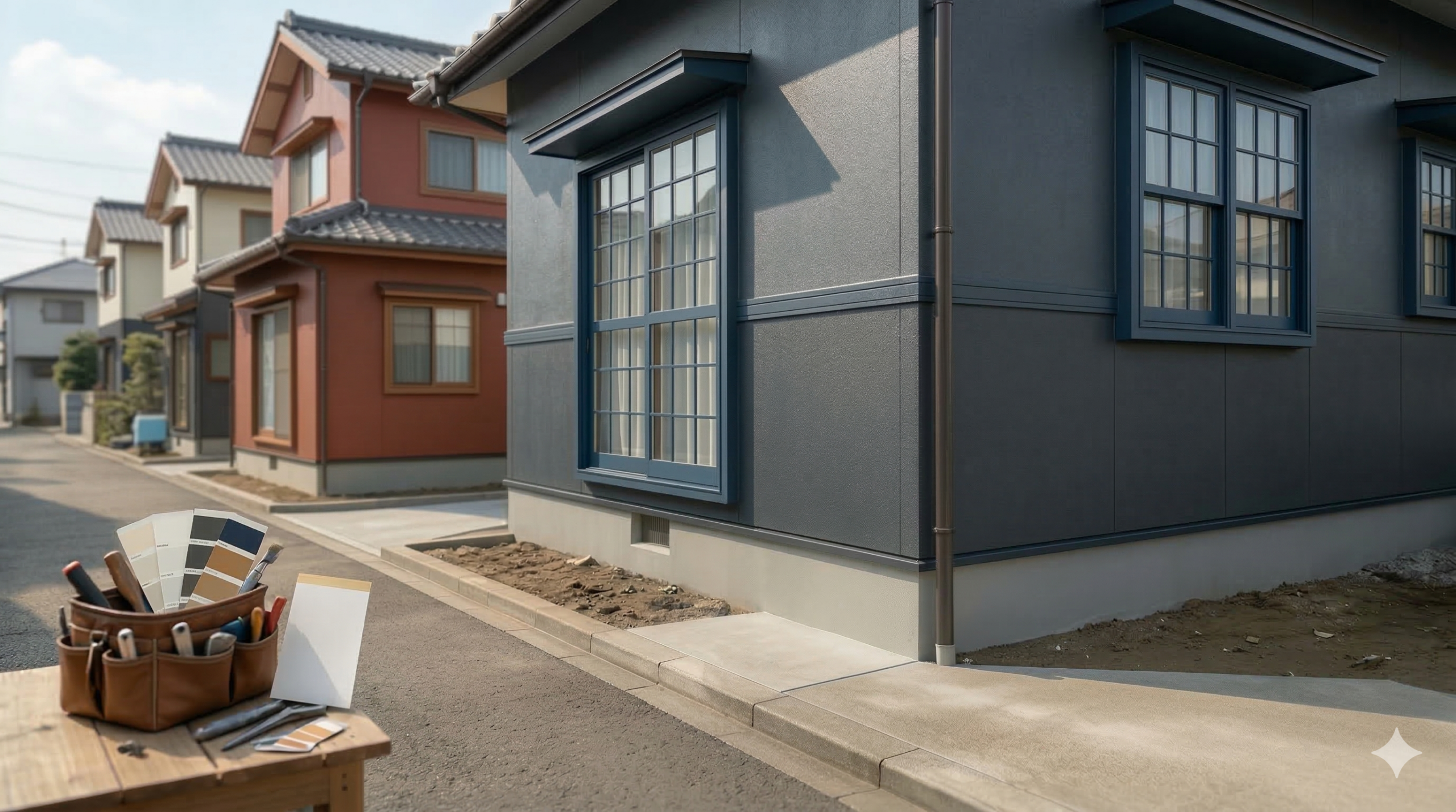 モダンカラーの外壁