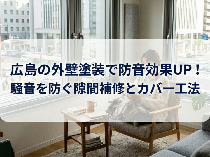 広島の外壁塗装で防音効果UP!騒音を防ぐ隙間補修とカバー工法