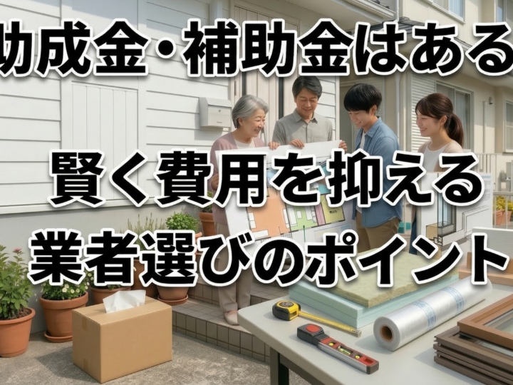 助成金や補助金制度はある?賢く費用を抑える方法と業者選び