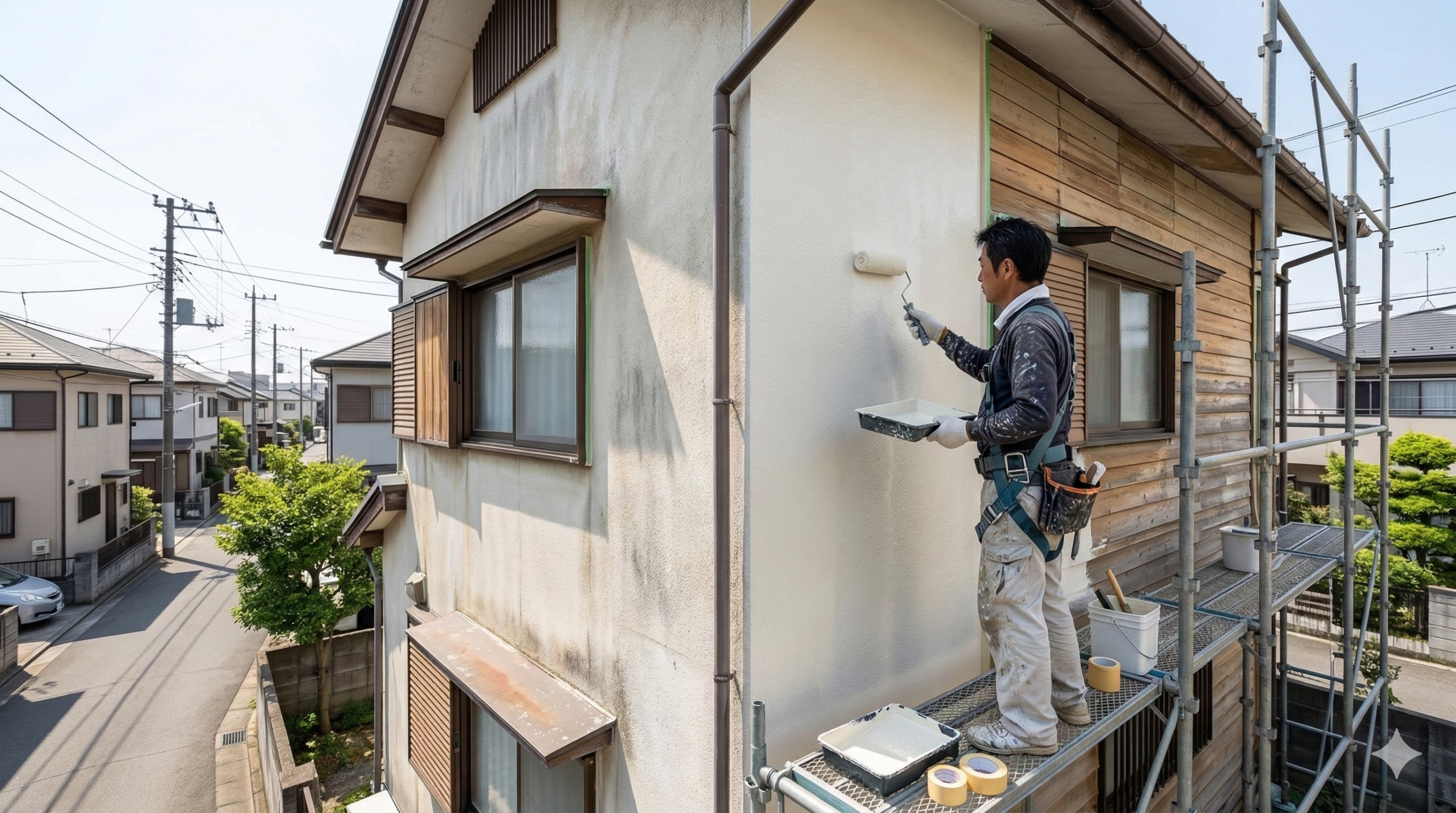 外壁塗装の様子