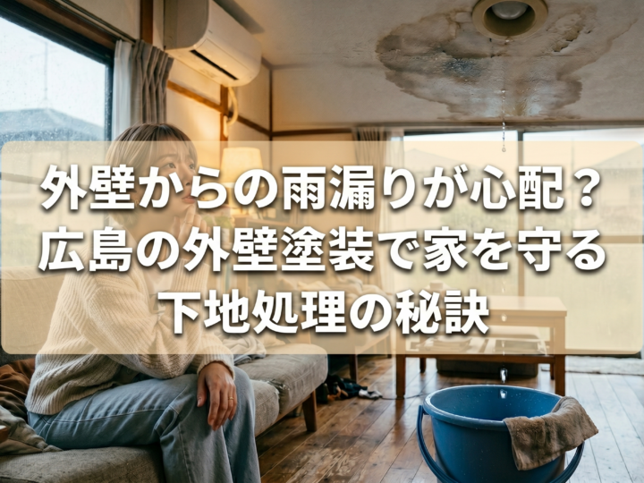 外壁からの雨漏りが心配?広島の外壁塗装で家を守る下地処理の秘訣