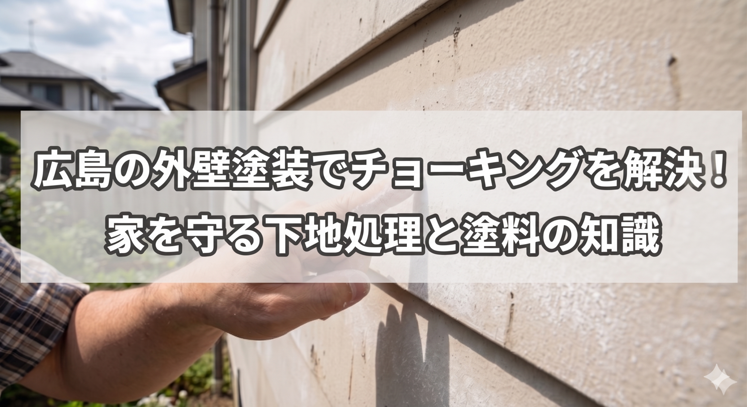 広島の外壁塗装でチョーキングを解決!家を守る下地処理と塗料の知識