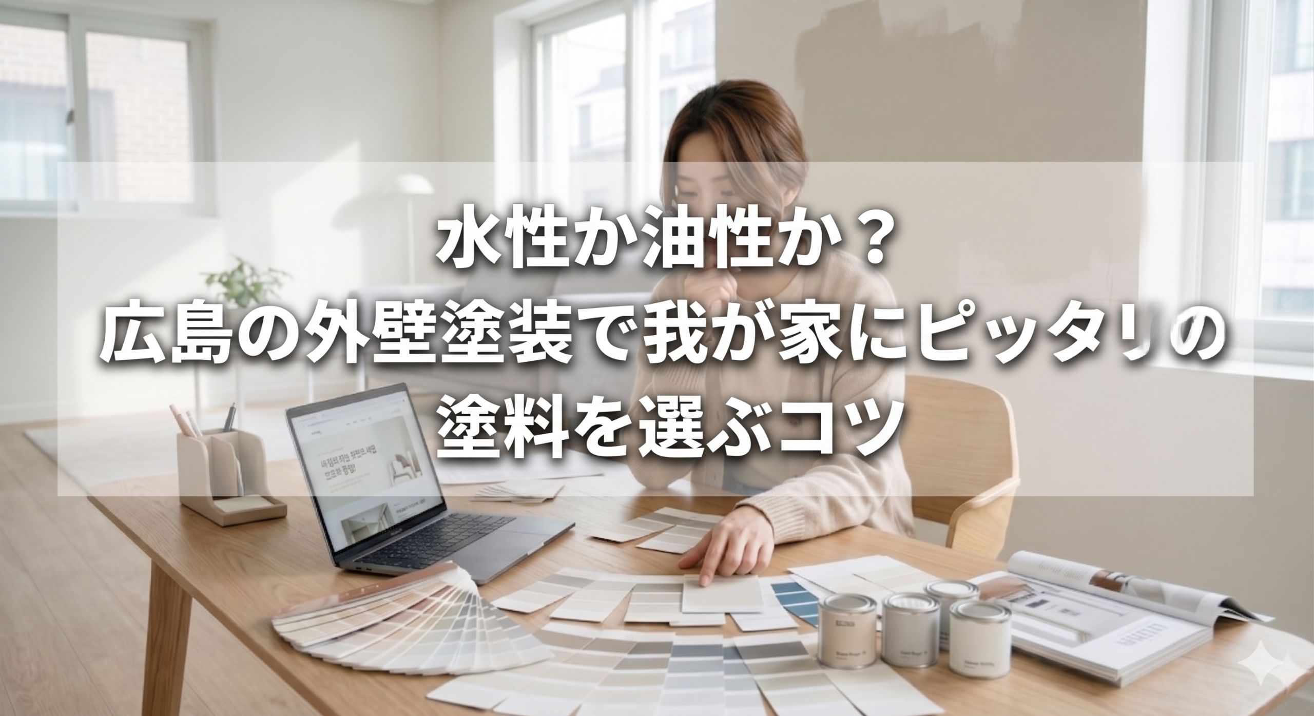 水性か油性か?広島の外壁塗装で我が家にピッタリの塗料を選ぶコツ