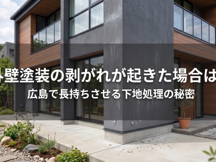 外壁塗装の剥がれが起きた場合は?広島で長持ちさせる下地処理の秘密