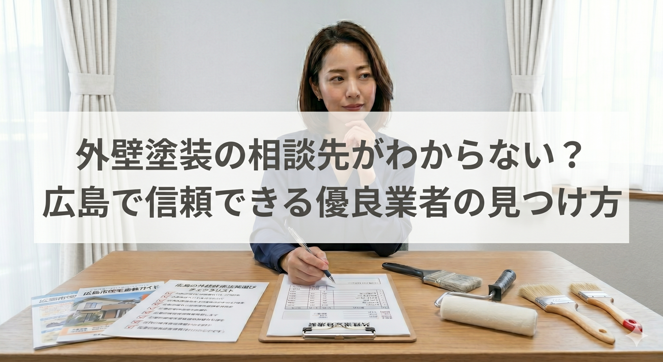 外壁塗装の相談先がわからない?広島で信頼できる優良業者の見つけ方