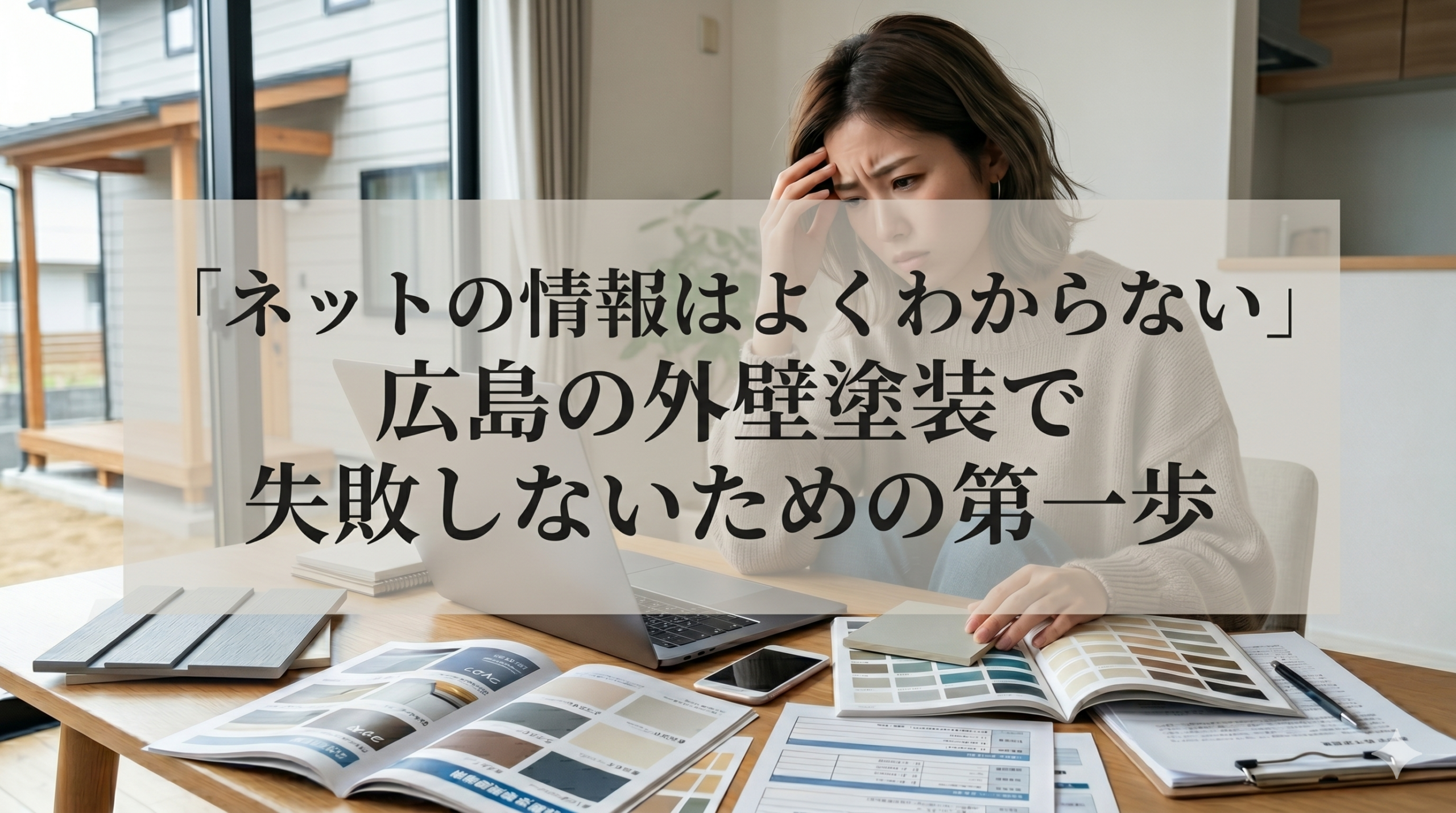 「ネットの情報はよくわからない」広島の外壁塗装で失敗しないための第一歩