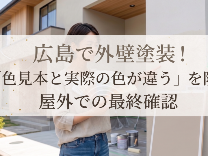広島で外壁塗装!「色見本と実際の色が違う」を防ぐ屋外での最終確認