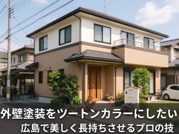 外壁塗装をツートンカラーにしたい!広島で美しく長持ちさせるプロの技
