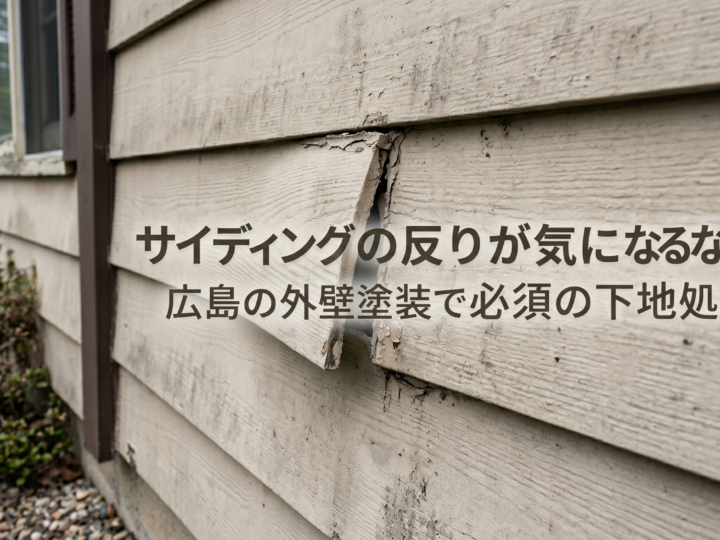 サイディングの反りが気になるなら!広島の外壁塗装で必須の下地処理