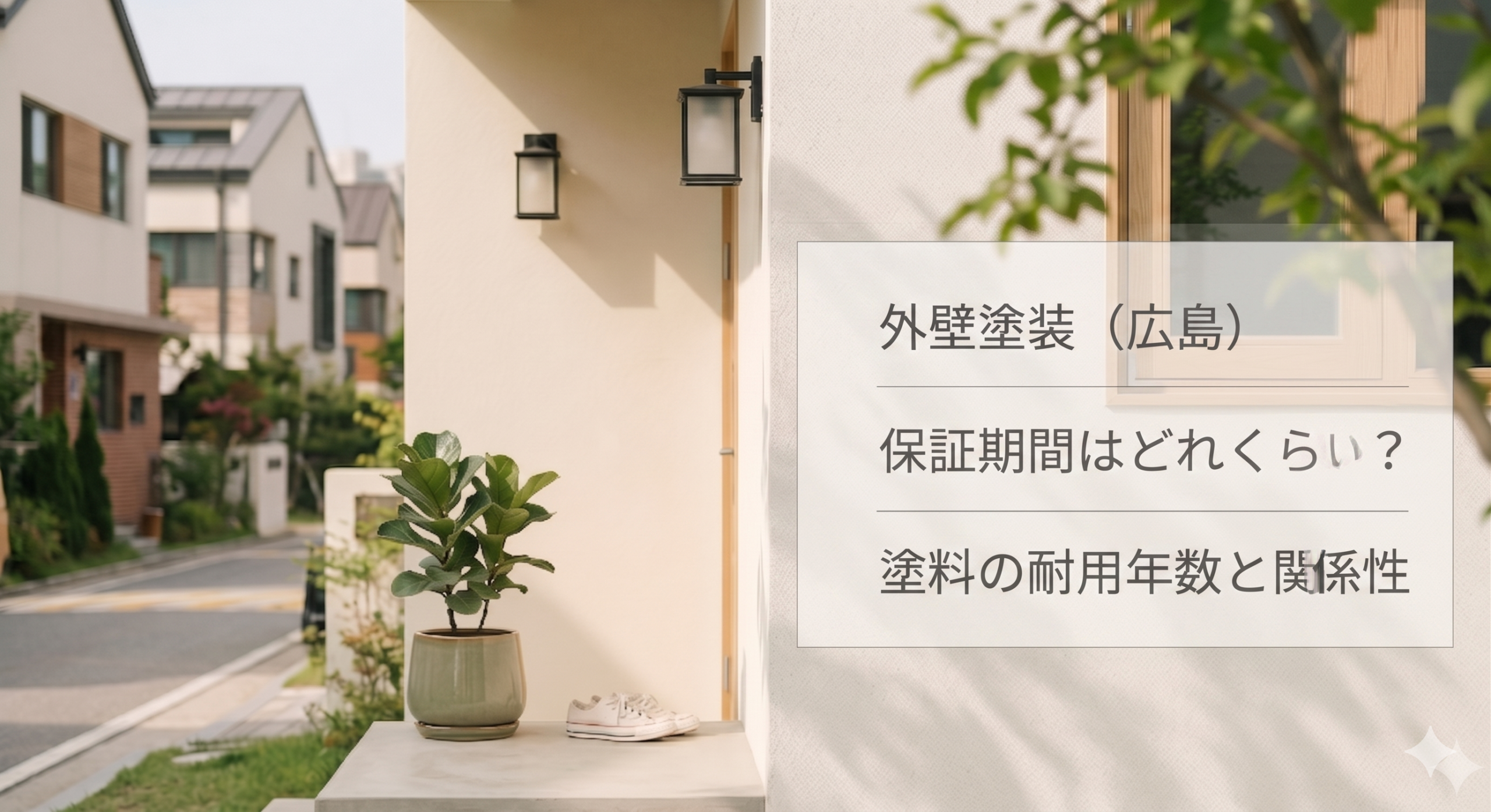 外壁塗装(広島)保証期間はどれくらい?塗料の耐用年数と関係性