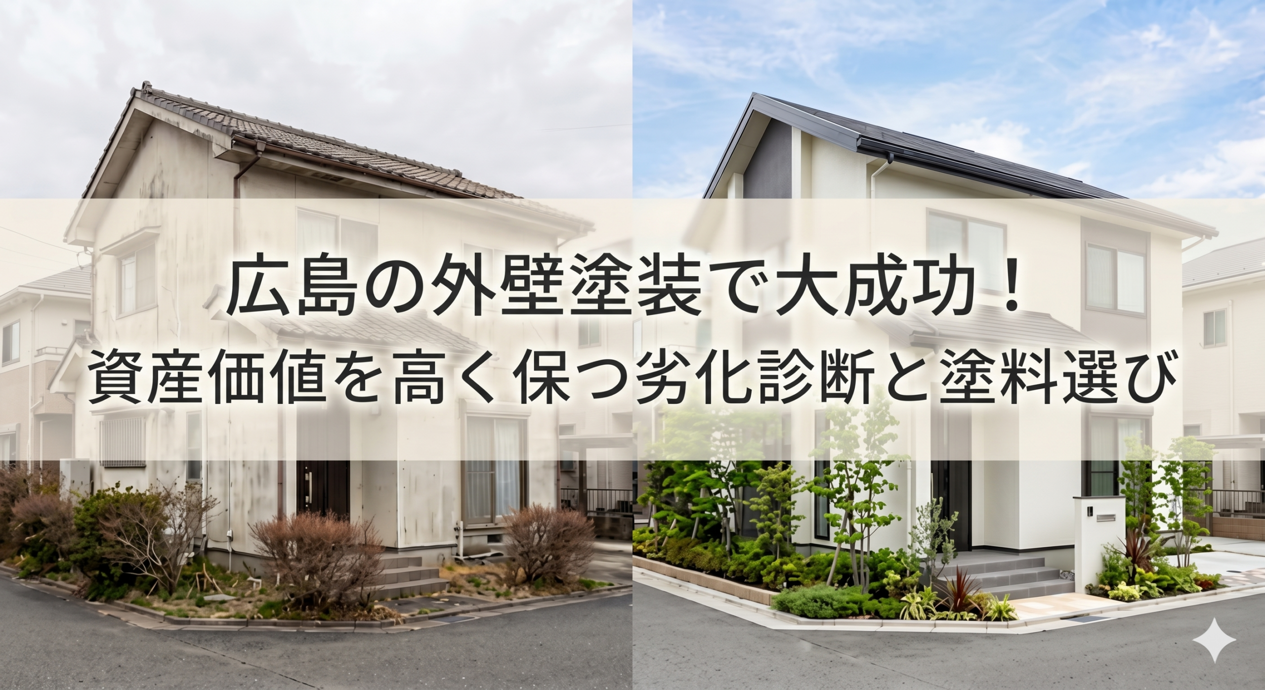 広島の外壁塗装で大成功!資産価値を高く保つ劣化診断と塗料選び