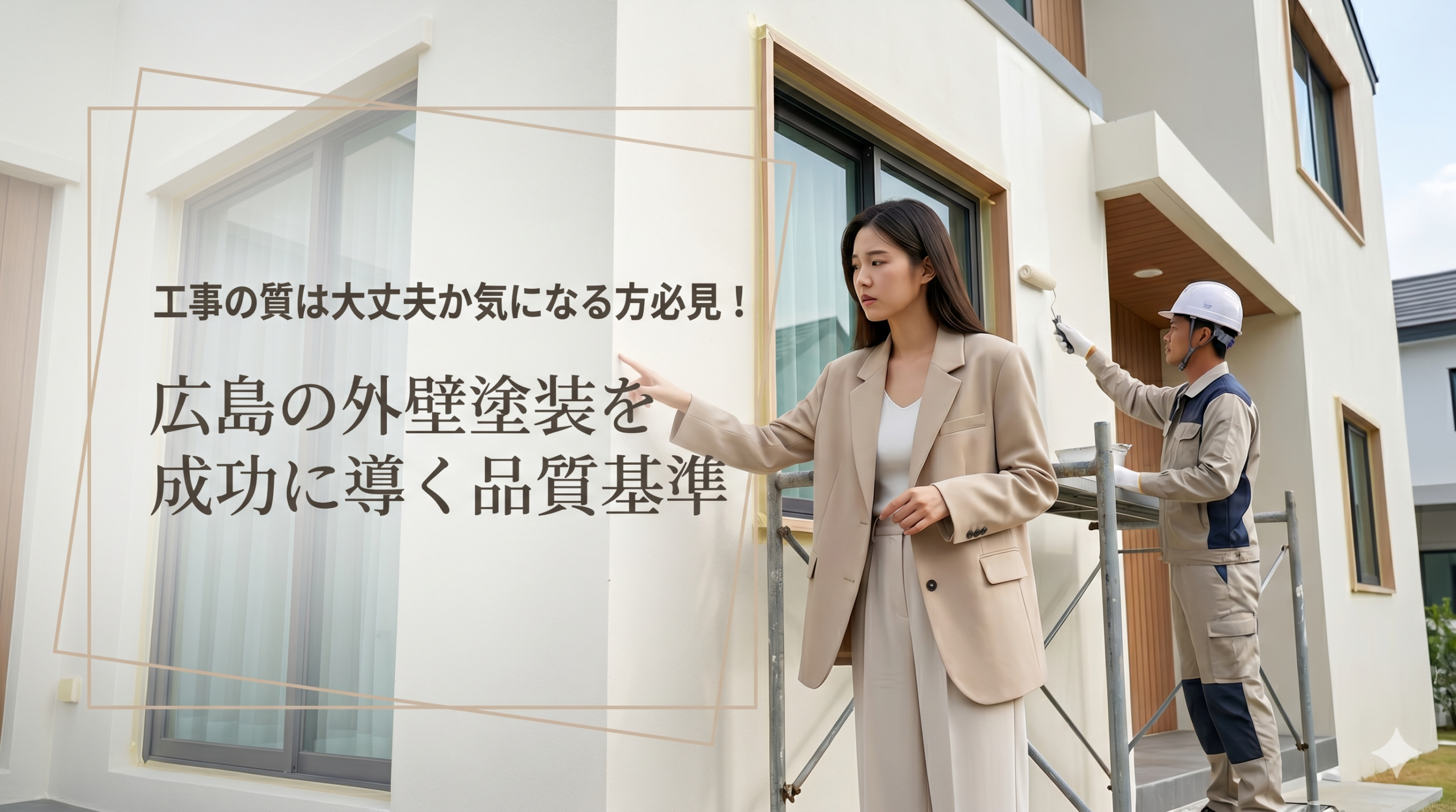 工事の質は大丈夫か気になる方必見!広島の外壁塗装を成功に導く品質基準