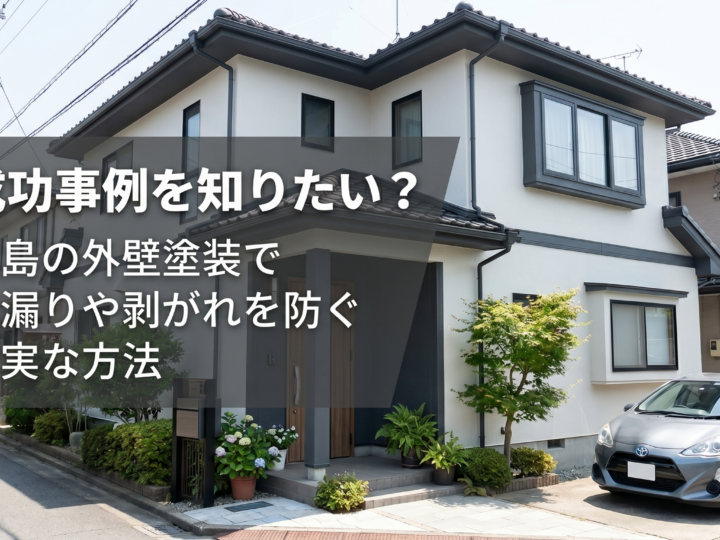 成功事例を知りたい?広島の外壁塗装で雨漏りや剥がれを防ぐ確実な方法