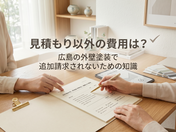 「見積もり以外の費用は?」広島の外壁塗装で追加請求されないための知識