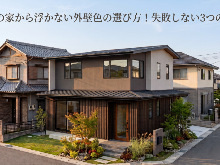 周りの家から浮かない外壁色の選び方!失敗しない3つの法則【広島の外壁塗装】