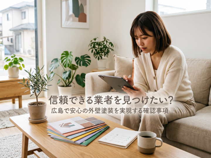 信頼できる業者を見つけたい?広島で安心の外壁塗装を実現する確認事項