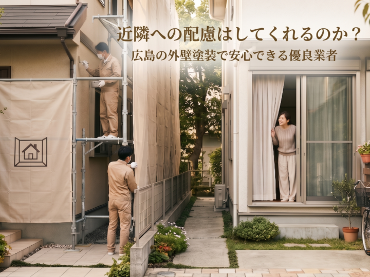 近隣への配慮はしてくれるのか?広島の外壁塗装で安心できる優良業者