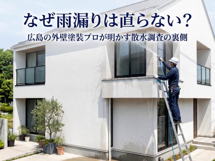 なぜ雨漏りは直らない?広島の外壁塗装プロが明かす散水調査の裏側