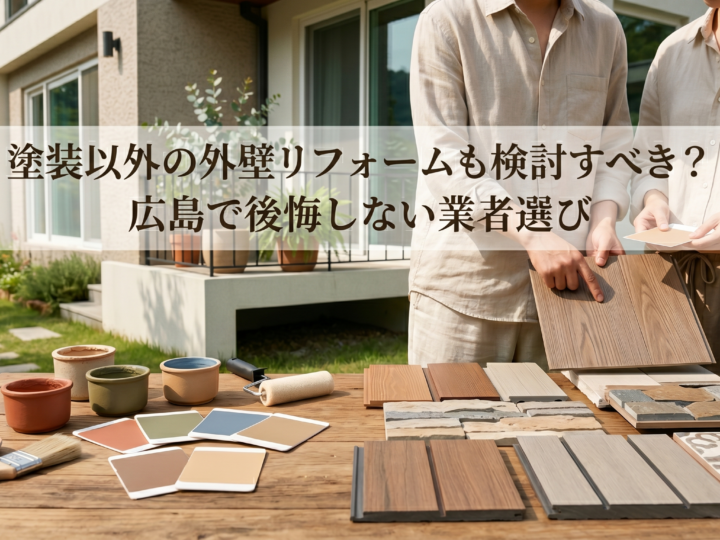 塗装以外の外壁リフォームも検討すべき?広島で後悔しない業者選び