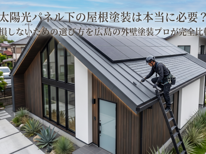 太陽光パネル下の屋根塗装は本当に必要?損しないための選び方を広島の外壁塗装プロが完全比較