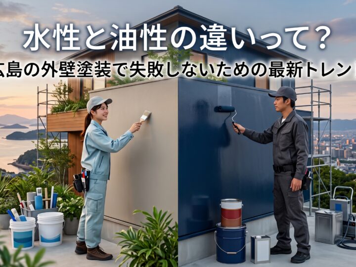 水性と油性の違いって?広島の外壁塗装で失敗しないための最新トレンド