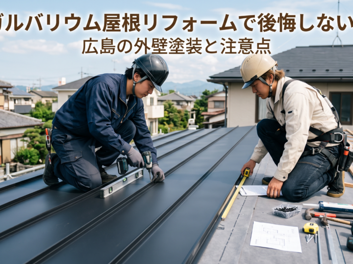 ガルバリウム屋根リフォームで後悔しない!広島の外壁塗装と注意点
