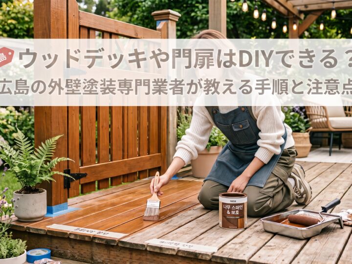 ウッドデッキや門扉はDIYできる?広島の外壁塗装専門業者が教える手順と注意点