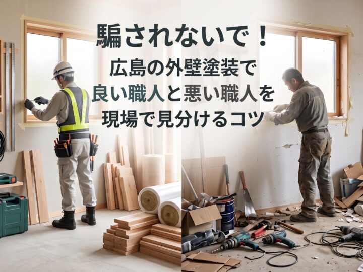騙されないで!広島の外壁塗装で良い職人と悪い職人を現場で見分けるコツ