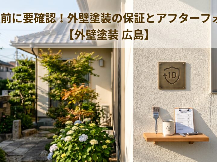 契約前に要確認!外壁塗装の保証とアフターフォロー【外壁塗装 広島】