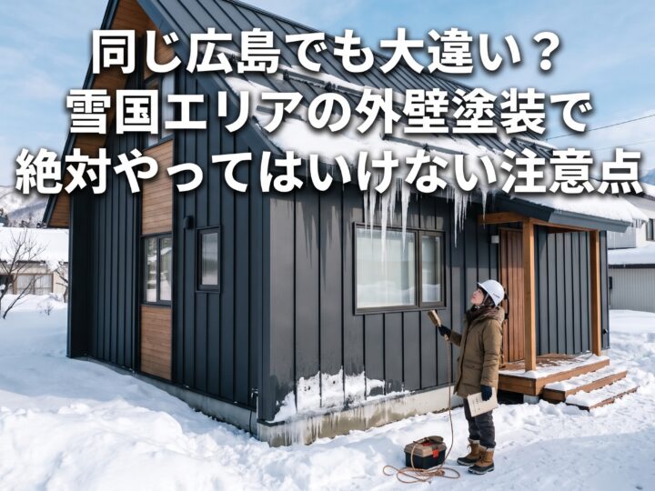 同じ広島でも大違い?雪国エリアの外壁塗装で絶対やってはいけない注意点